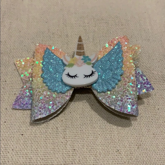 Other - Rainbow Unicorn Hair Bow